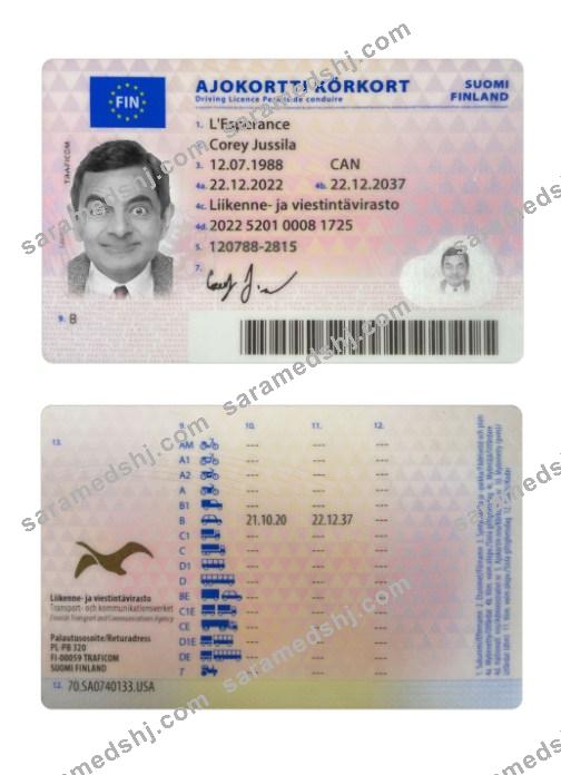 Finland driving license 2022-present